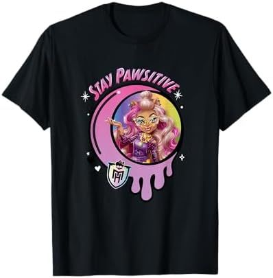 Clawdeen Wolf Stay Pawsitive Monster High graphic t-shirt