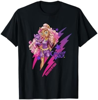 Clawdeen Wolf werewolf character Monster High printed tee