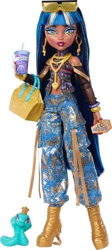 Cleo De Nile doll in gold cargo pants with pet cobra
