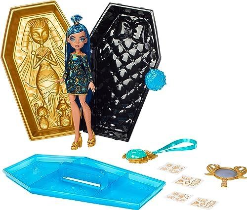 Cleo De Nile doll in sarcophagus Golden Glam Case beauty kit