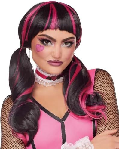 Draculaura adult cosplay wig for a Monster High costume