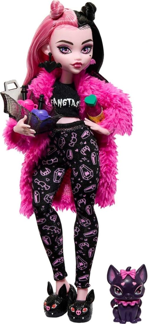 Draculaura Creepover Party Doll with Bat view 2