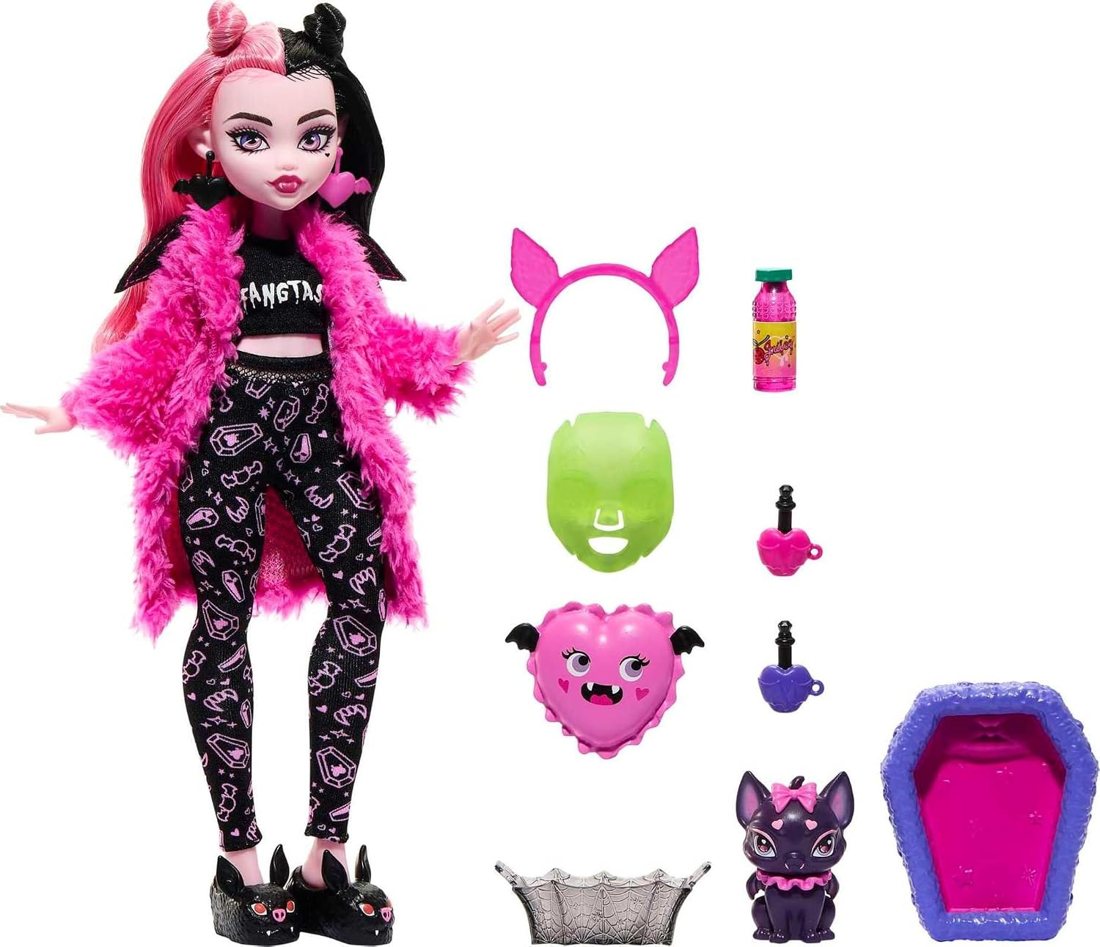 Draculaura Creepover Party Doll with Bat view 5