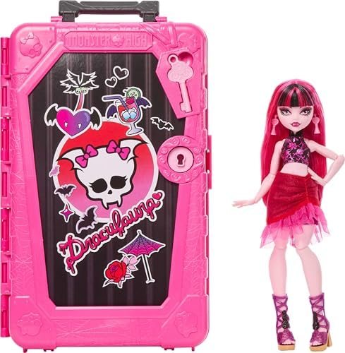 Draculaura doll with Gore-geous Oasis luggage case and resort accessories
