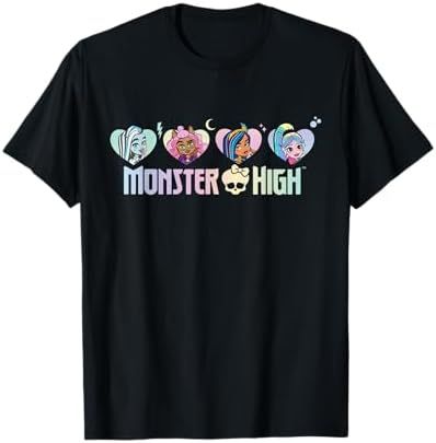 Frankie, Clawdeen, Cleo and Lagoona hearts Monster High tee
