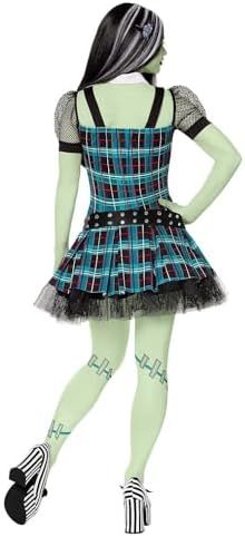 Spirit Halloween adult Frankie Stein Monster High costume, multicolor