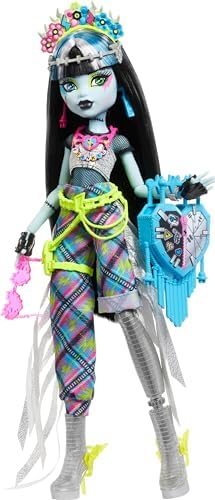 Frankie Stein Monster Fest doll in fringe pants and bolt crown