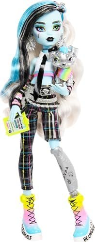 Frankie Stein Welcome Committee doll with pet Watzit and posters