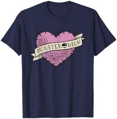 Monster High logo with heart graphic printed t-shirt