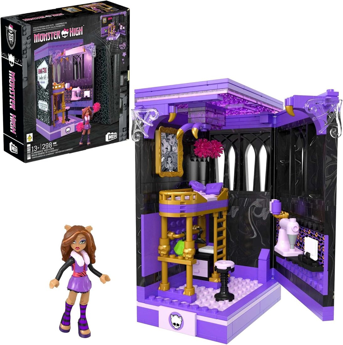 MEGA Clawdeen's Boo-k Den Building Set view 2