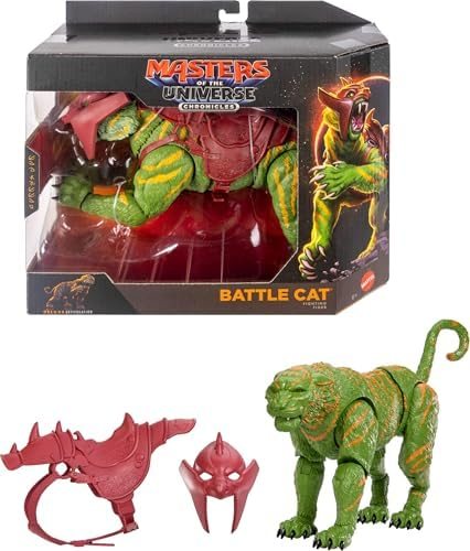 Battle Cat tiger figure wearing saddle and head armor