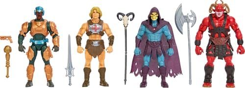 Masters of the Universe movie figures He-Man, Skeletor, Man-at-Arms and Goat Man
