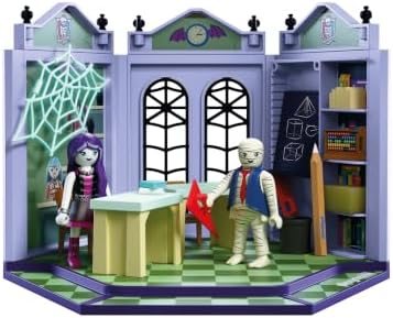Playmobil Monster High classroom with Mr. Mummy and blackboard
