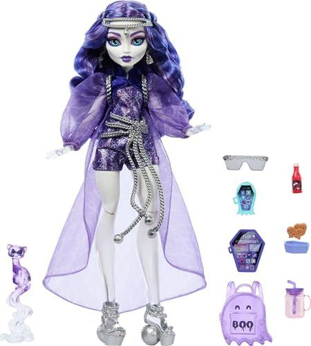 Spectra Vondergeist ghost doll in purple with pet ferret Rhuen